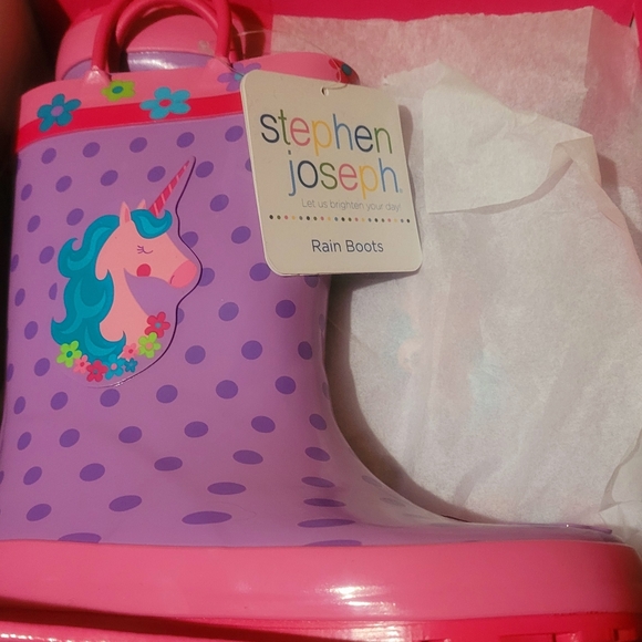 Stephen Joseph Unicorn Rainboots Size 12 - Picture 2 of 4